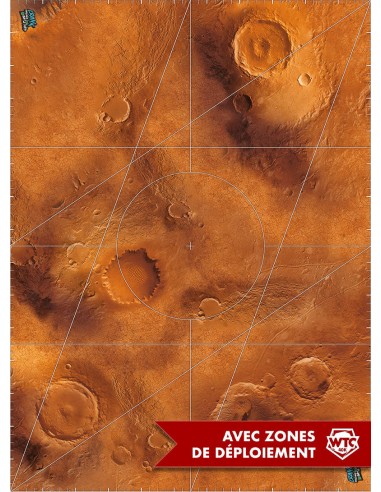 Mars 60x44 Avec zone de déploiement Wh40k - Tapis de jeu compétitif Livraison rapide