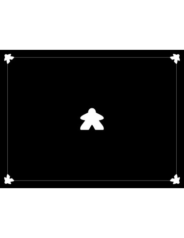 Tapis de Jeux Meeple Noir 110x80 cm Fin de série