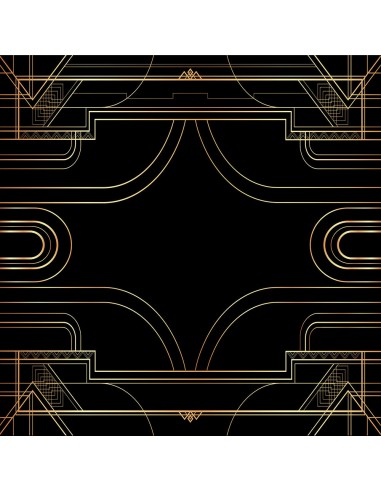 Tapis de Jeux ART DECO 1 Noir 80x80 cm la livraison gratuite