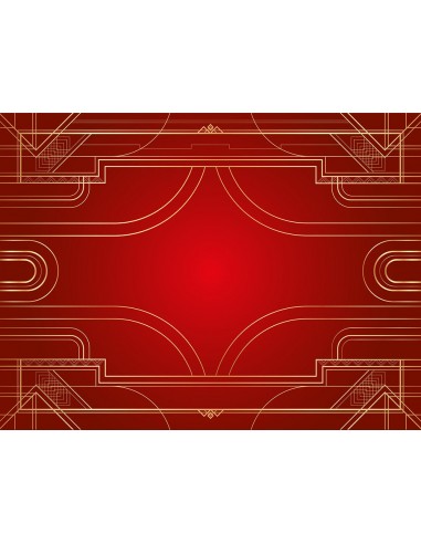 Tapis de Jeux ART DECO rouge 1, 120x90 cm les ligaments