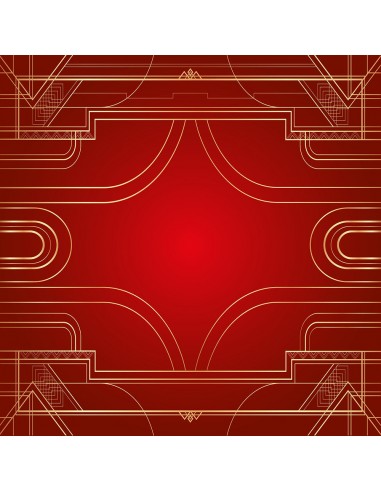 Tapis ART DECO 1 Rouge 90x90 cm prix pour 