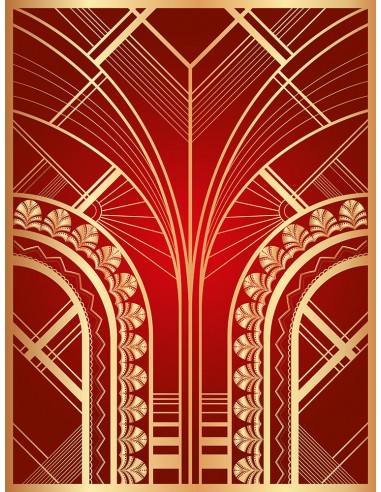 Tapis de Jeux ART DECO Rouge 2, 120x90 cm est présent 