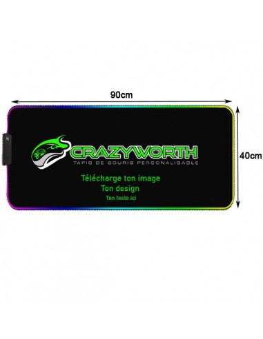 Tapis de Souris Personnalisable RGB 90x40 cm les ligaments