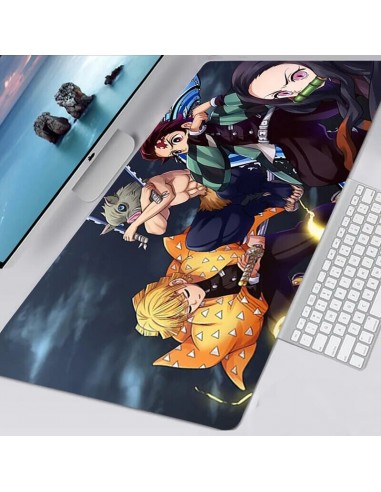 Tapis de souris Demon Slayer équipe en action hantent personnes