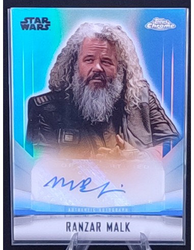 Star Wars Ranzar Malk 044/150 Signed card Topps Chrome - TC* pour bénéficier 