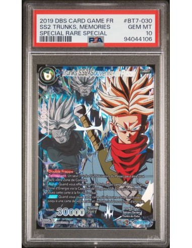 TRUNKS SS2, SOUVENIRS DU PASSE 2019 DBS CARD GAME FR BT7-030 SIR - PSA 10 acheter