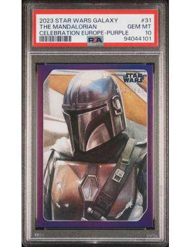 THE MANDALORIAN 2023 SW GALAXY CELEBRATION EUROPE PURPLE - PSA 10 pas cheres