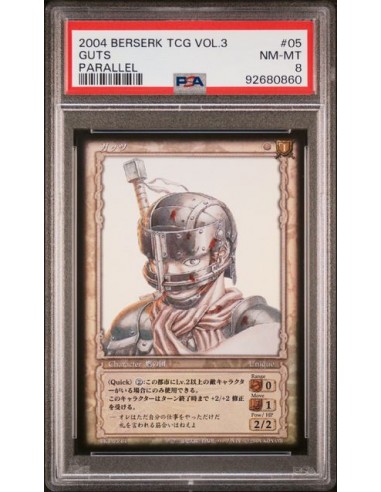 GUTS PARALLEL HOLO BERSERK TCG VOL.3 KONAMI 2004 - PSA 8 Vous souhaitez 