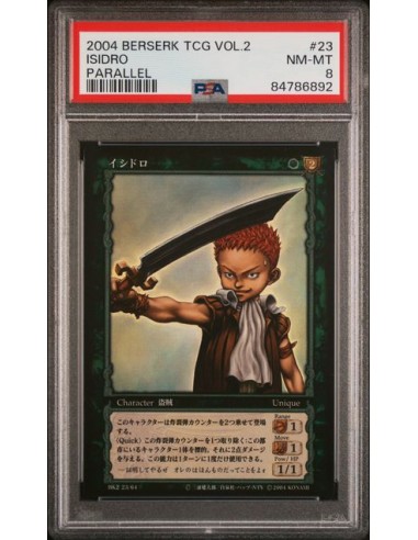 ISIDRO PARALLEL HOLO BERSERK TCG VOL.2  KONAMI 2004 - PSA 8 soldes