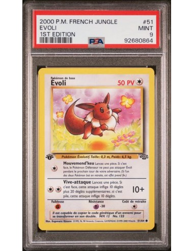 EVOLI JUNGLE 1ST EDITION FRENCH - PSA 9 de pas cher