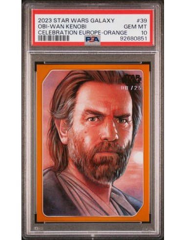 OBI-WAN KENOBI /25 2023 SW GALAXY CELEBRATION EUROPE ORANGE - PSA 10 hantent personnes