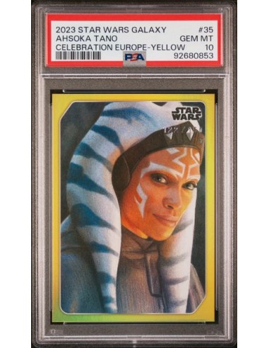 AHSOKA TANO /150 2023 SW GALAXY CELEBRATION EUROPE YELLOW- PSA 10 français