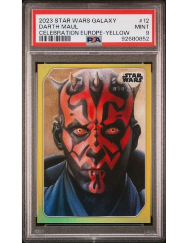 DARTH MAUL /150 2023 SW GALAXY CELEBRATION EUROPE YELLOW- PSA 10 du meilleur 