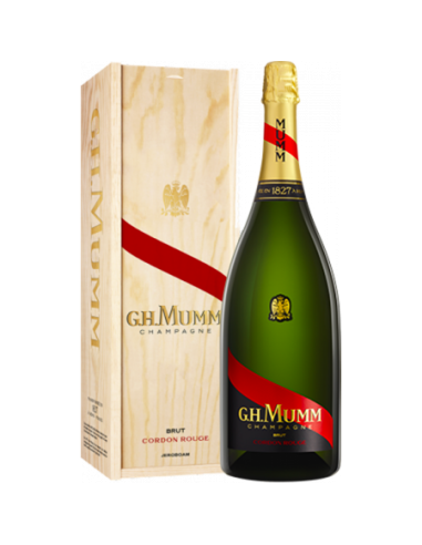 Jeroboam de Champagne brut Cordon Rouge Mumm® 3 L fabrication France 🇫🇷 en linge