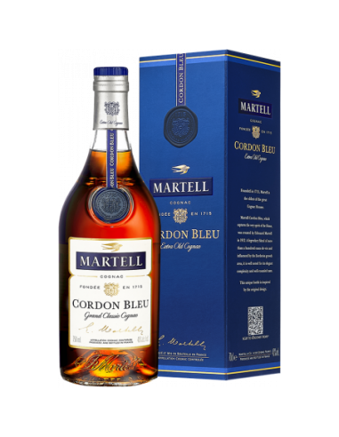 Cognac MARTELL® Cordon Bleu 43 % en étui 70cl fabrication France 🇫🇷 JUSQU'A -70%! 