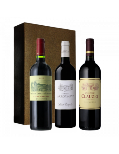 Coffret trio Saint Estèphe/ 3 bouteilles/ 2,25 L fabrication France 🇫🇷 Pour