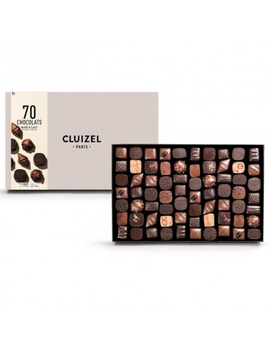 Coffret de 70 chocolats noir & lait CLUIZEL® fabrication France 🇫🇷 soldes