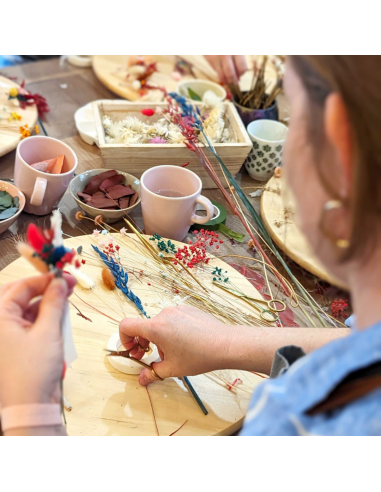 🌸 Atelier Couronne Murale de Fleurs Séchées 🌸 Fin de série