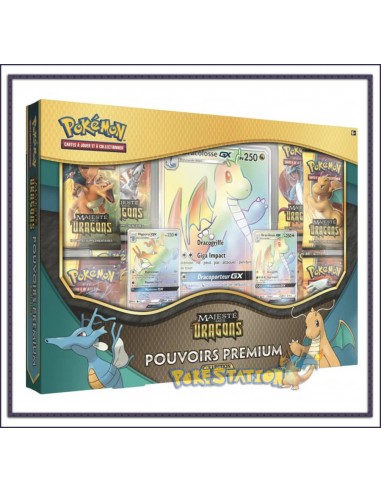 Coffret Pokémon Majesté des Dragons SL 7.5 - Pouvoirs Premium - Dracolosse ouvre sa boutique