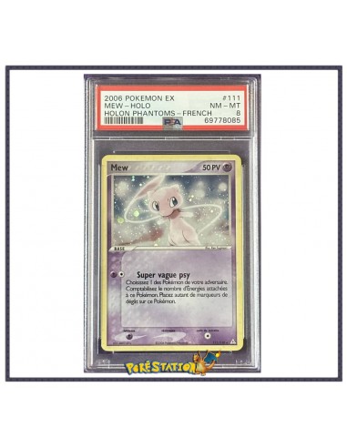 Mew Holo 111/110 Fantôme Holon - PSA 8 (POP 6) [2] Véritable concentré