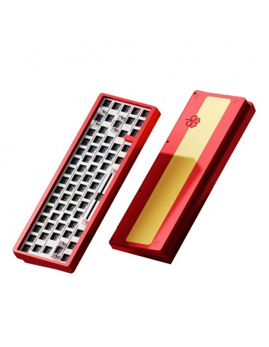 Kit clavier custom Lucky 65% Rouge le des métaux précieux