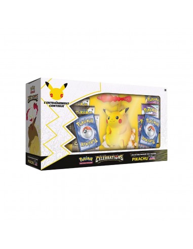 Coffret Collection Premium avec figurine Pokémon Célébrations Pikachu-VMAX 🇫🇷 Paris Déstockage Promo