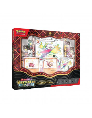 Coffret Collection Premium Pokémon Destinées de Paldea (EV4.5) Flâmigator-ex 🇫🇷 Par le système avancé 